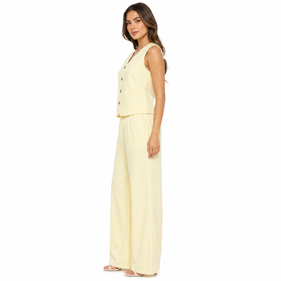 Conjunto Sastre Palazzo Beige – de lado