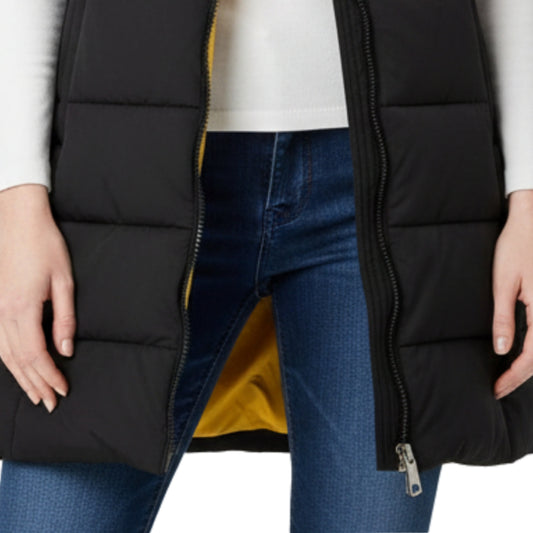 Chaleco Acolchado Largo Premium Negro