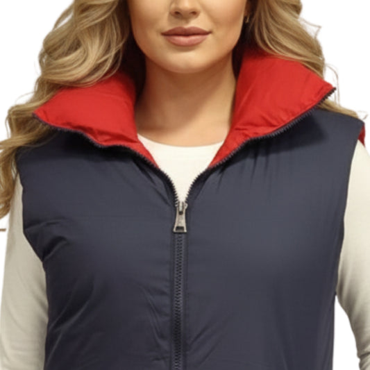 Chaleco Acolchado Largo Premium Rojo