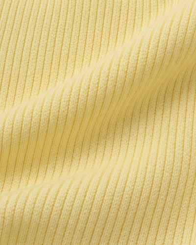 Cárdigan Clásico de Punto Amarillo – detalle de tela