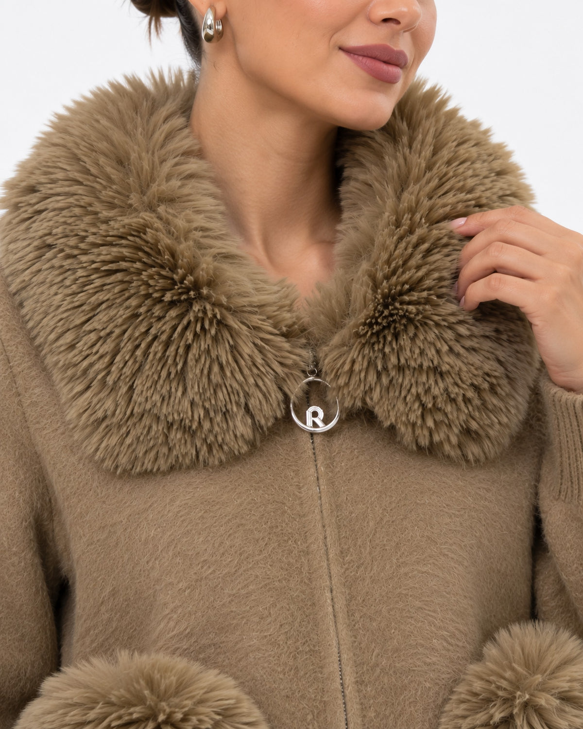 Cárdigan Cuello Peluche