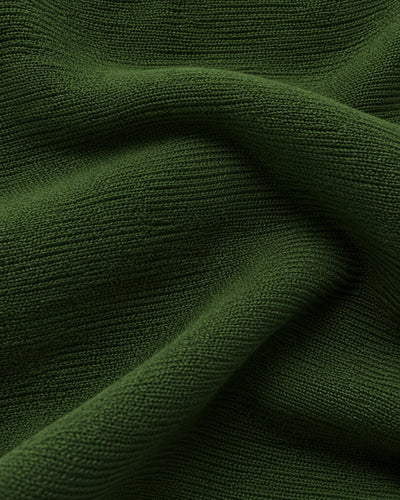 Suéter Cuello Alto Básico Olivo – detalle de tela