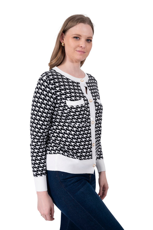 Cardigan Clásico Elegante Negro