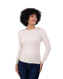 Suéter Elegante con Detalles Beige – de frente
