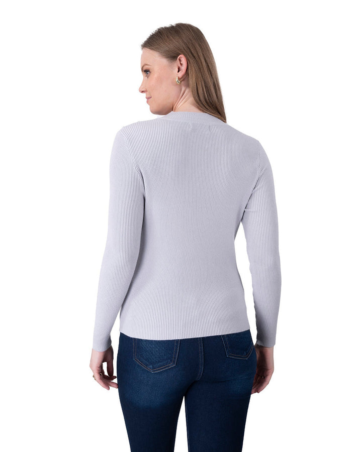 Suéter Perlas Elegante Gris – de espalda