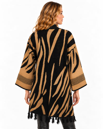 Capa Animal Print Flecos Negro – espalda