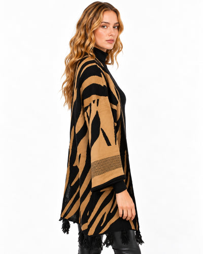 Capa Animal Print Flecos Negro – lateral
