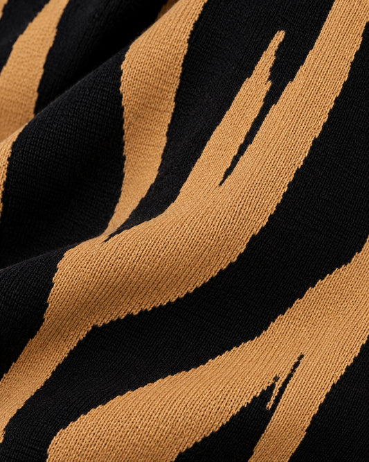 Capa Animal Print Flecos Negro – detalle de tela