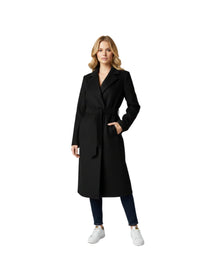 Abrigo Midi Elegante Negro – de cuerpo completo