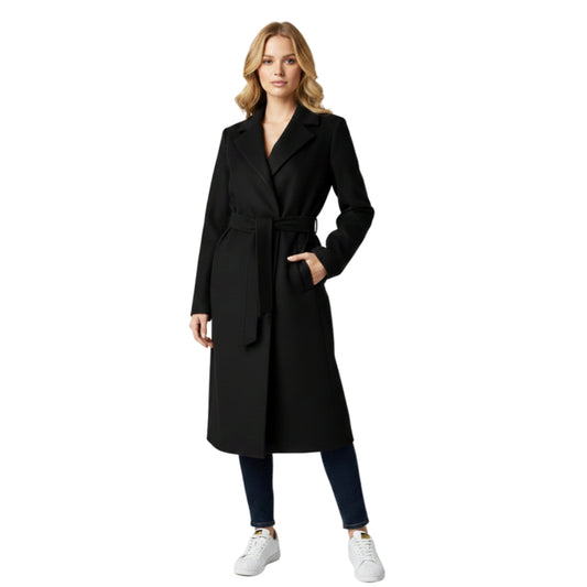 Abrigo Midi Elegante Negro