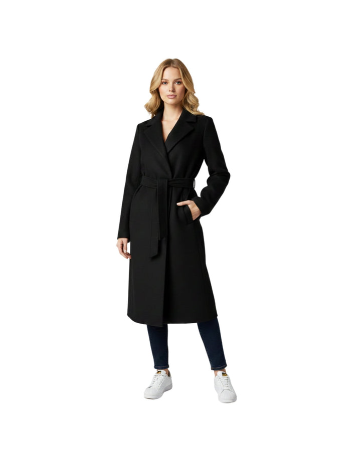 Abrigo Midi Elegante Negro – de cuerpo completo