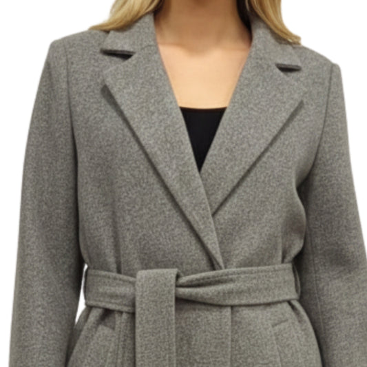 Abrigo Midi Elegante Gris