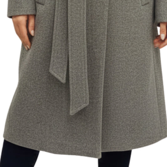 Abrigo Midi Elegante Gris