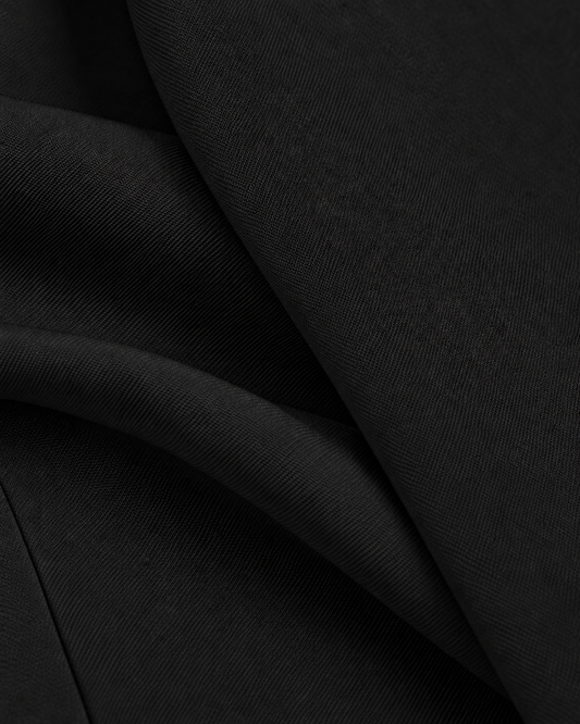 Saco Corto Abierto Entallado Negro – detalle de tela