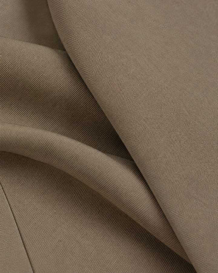 Saco Corto Abierto Entallado Khaki – detalle de tela