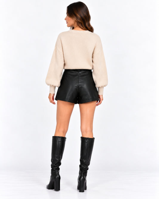 Short Falda Cruzado Negro – espalda