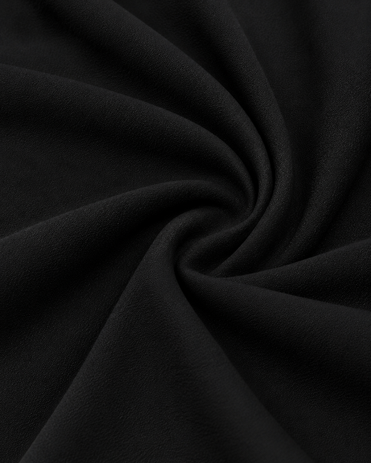 Blusa Drapeada Argolla Dorada Negro – detalle de tela