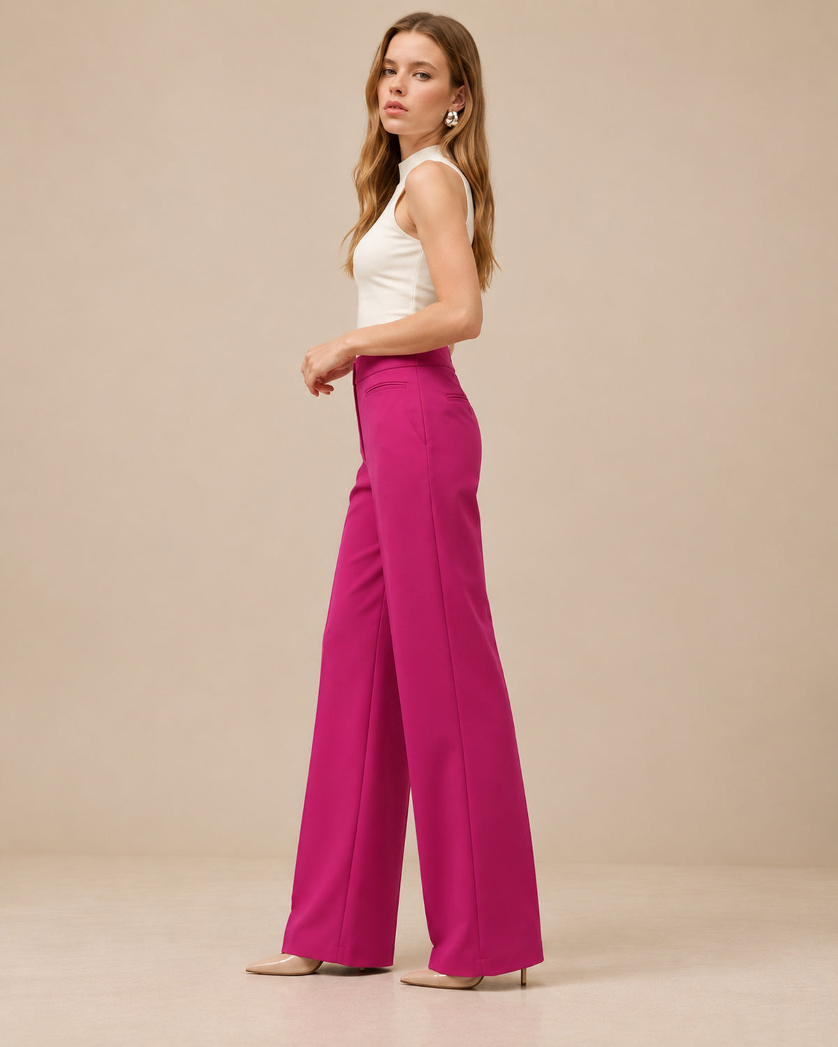 Pantalón Pierna Ancha Tiro Alto
