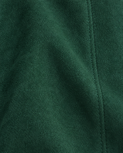 Falda Midi Hebilla Dorada Verde – detalle de tela