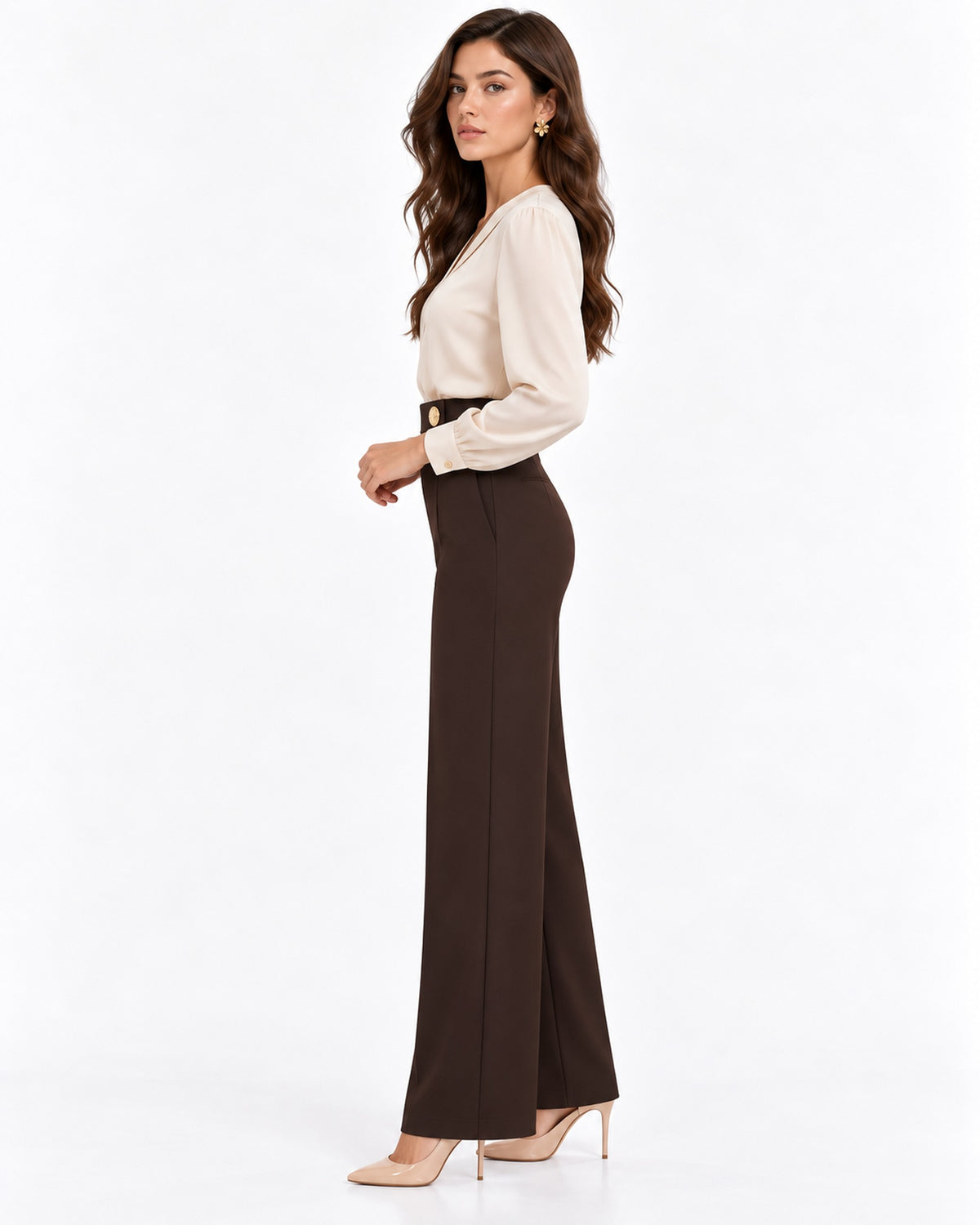 Pantalón Palazzo Botón Joya