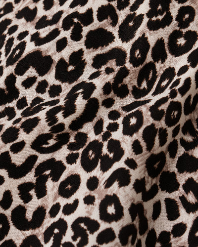 Falda Larga Animal Print Café – detalle de tela