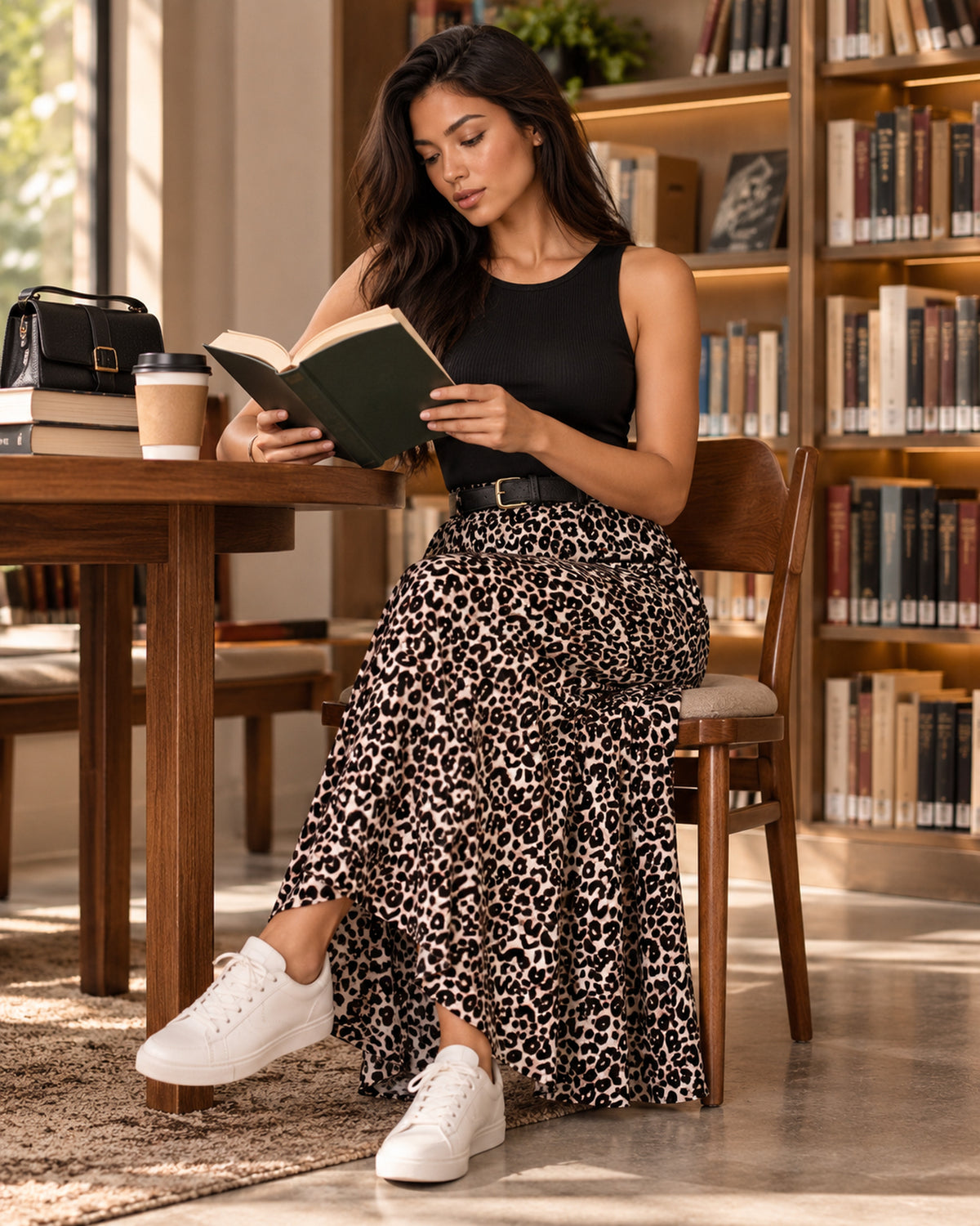 Falda Larga Animal Print