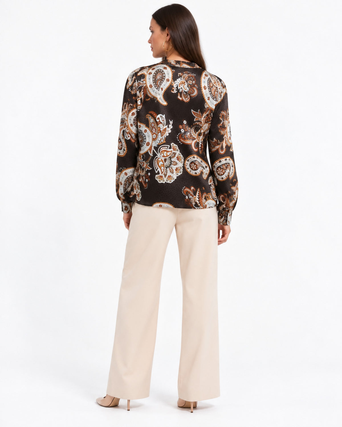 Blusa Paisley Escote Cruzado
