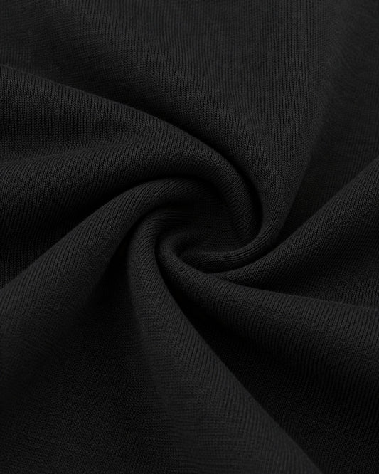 Playera Punto Cuello Redondo Negro – detalle de la tela