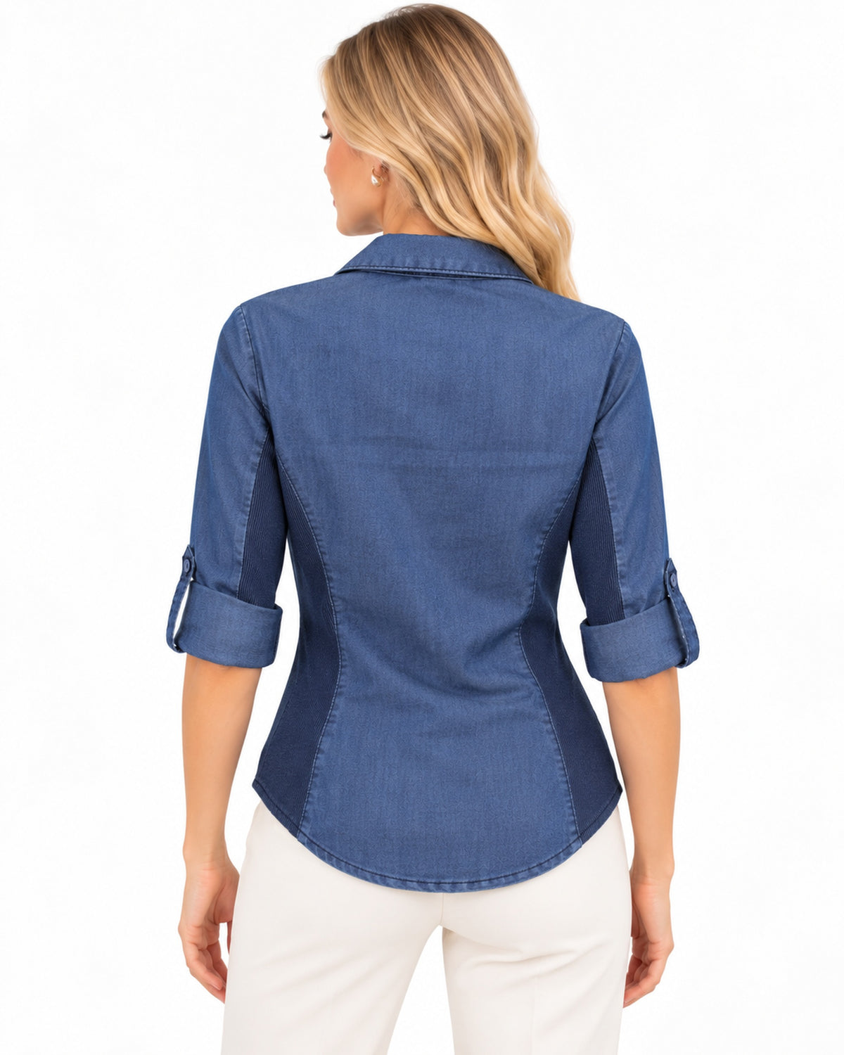 Camisa Mezclilla Paneles Laterales