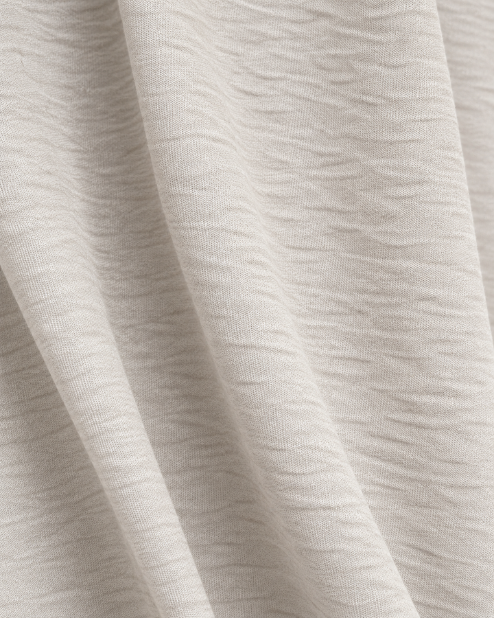 Falda Larga Cinturón Hebilla Beige – detalle de tela