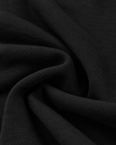 Playera Básica Aplicación Love Negro – detalle de tela