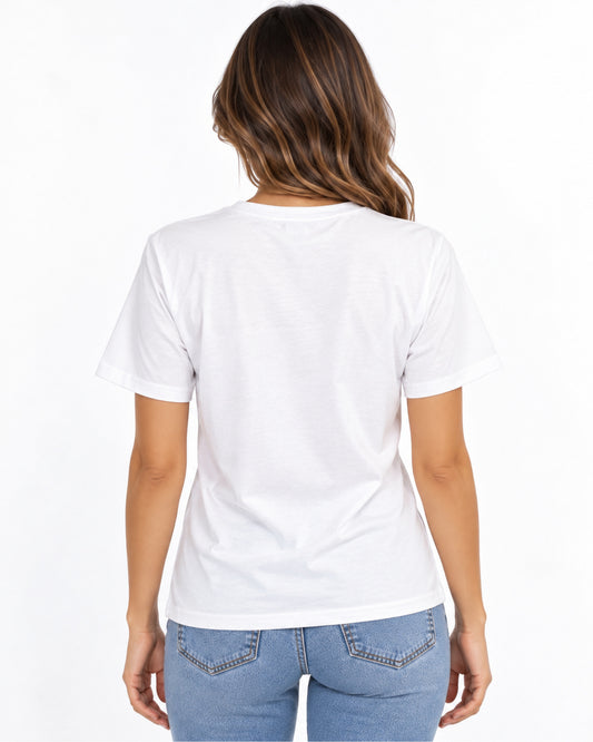 Playera Estampada Pedrería Blanco – espalda