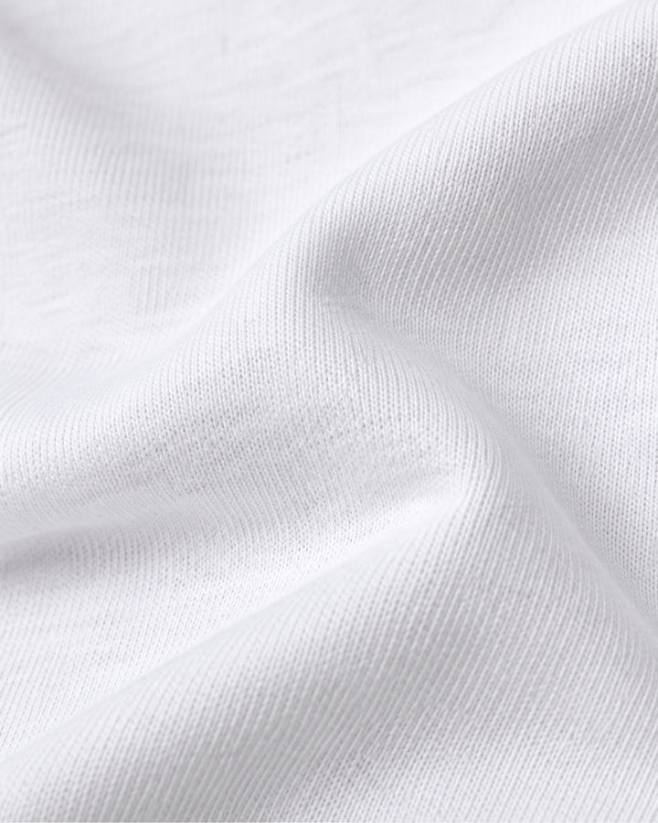 Playera Estampada Pedrería Blanco – detalle de tela