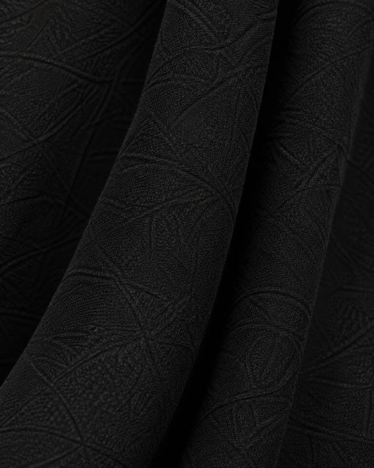 Pantalón Globo Cinturón Argollas Negro – detalle de tela