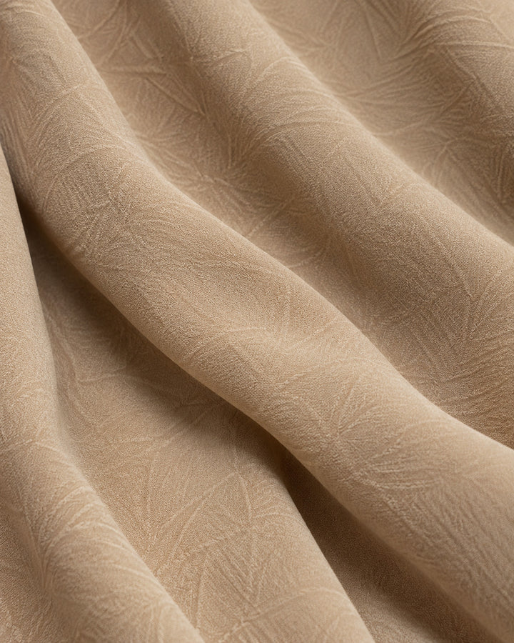 Pantalón Globo Cinturón Argollas Khaki – detalle de tela