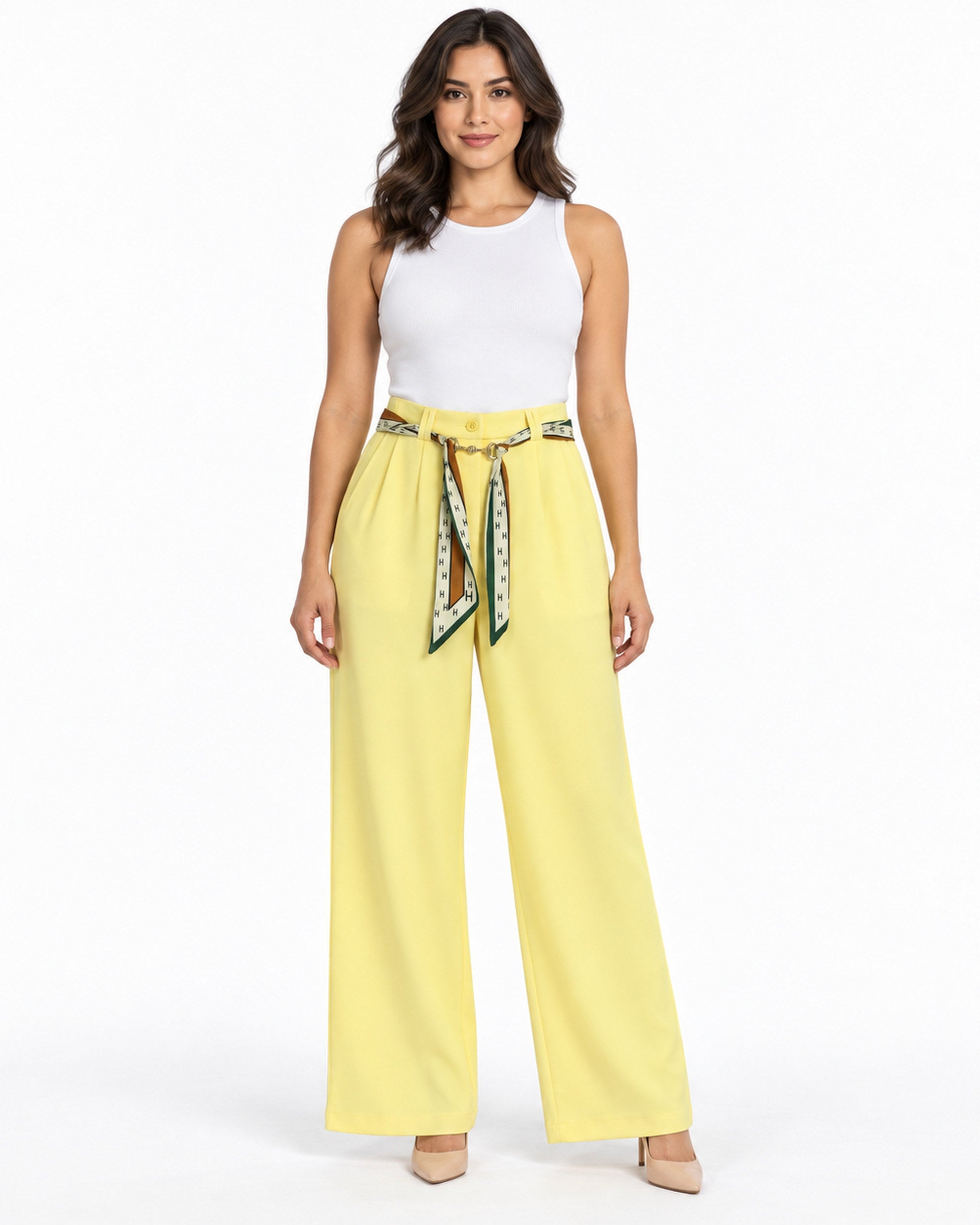 Pantalón Mascada Dorada Amarillo – frente
