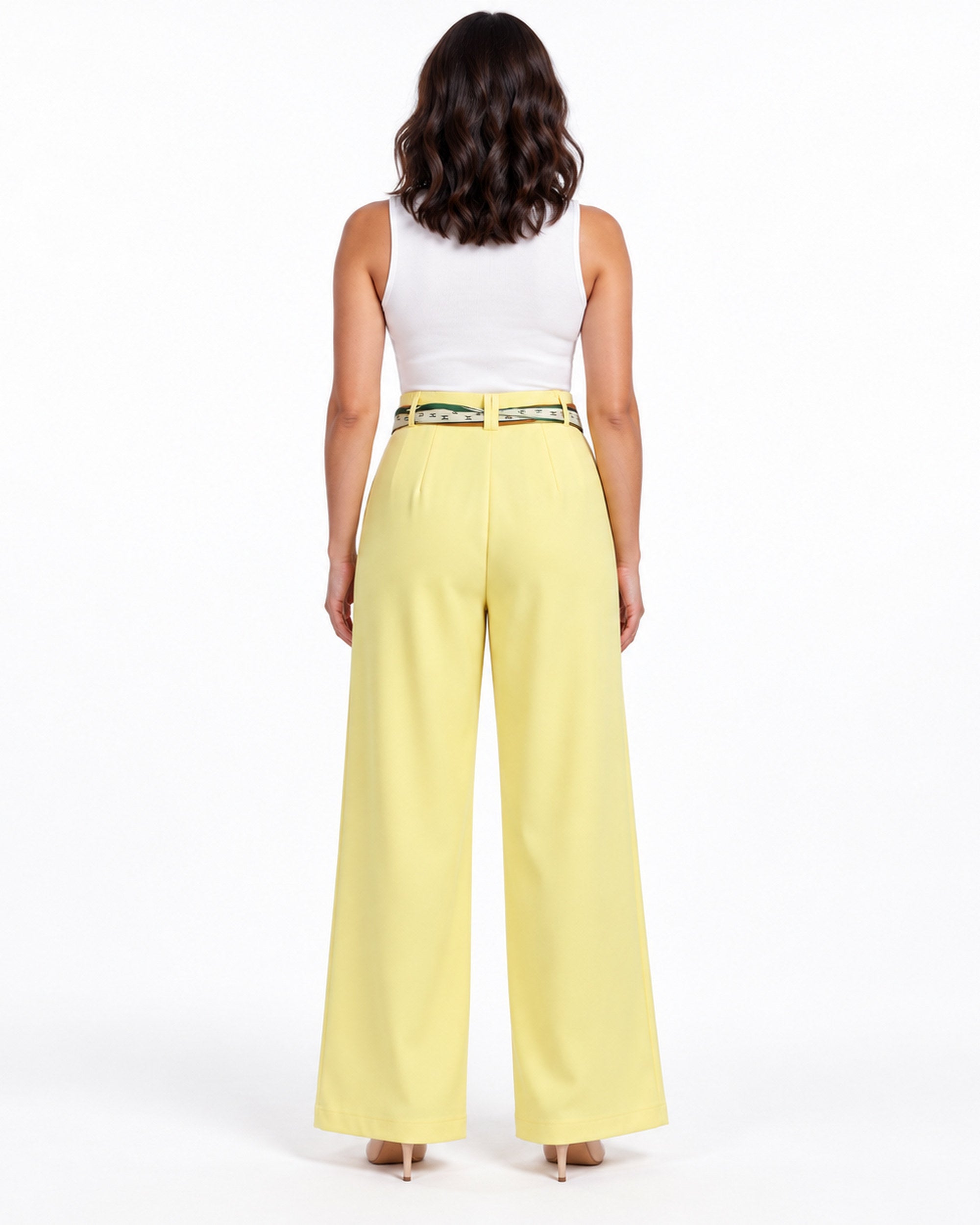 Pantalón Mascada Dorada Amarillo – espalda