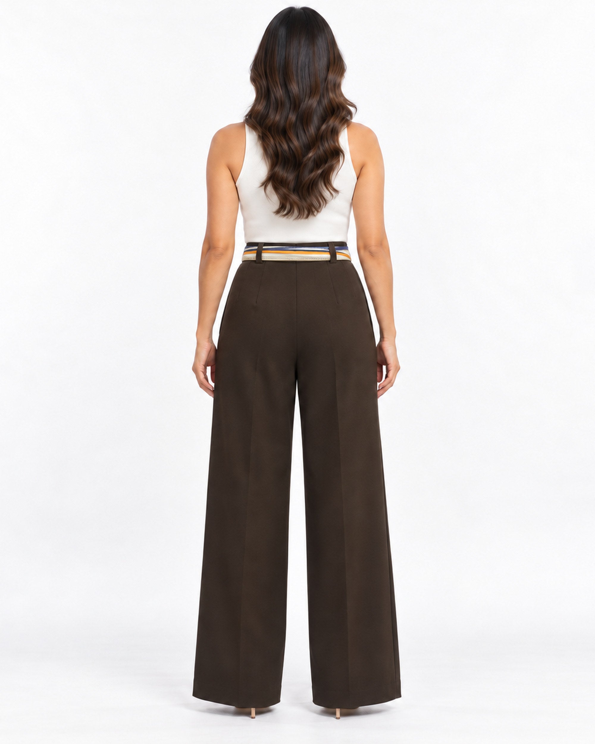 Pantalón Mascada Dorada Café – espalda