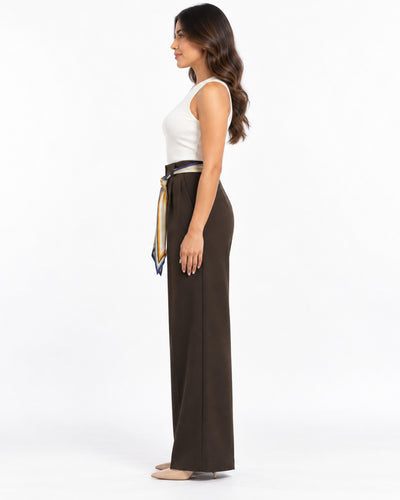 Pantalón Mascada Dorada Café – lateral