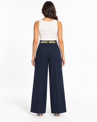 Pantalón Mascada Dorada Marino – espalda