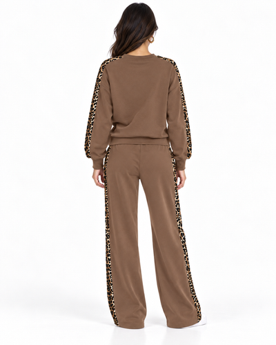 Conjunto Oso Animal Print Khaki – de espalda