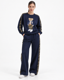 Conjunto Oso Animal Print Marino – de frente
