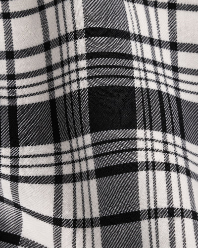 Conjunto Cuadros Top Olanes Negro – detalle de la tela