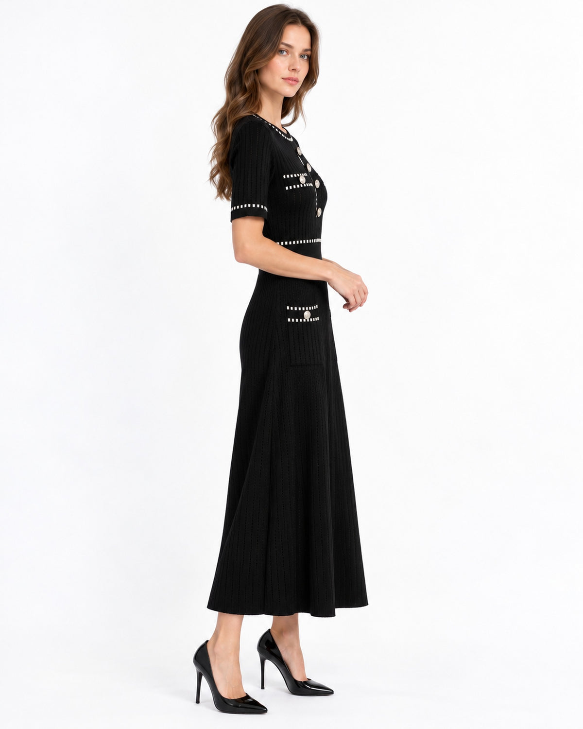 Vestido Midi Botones Joya