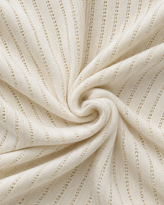 Vestido Midi Botones Joya Beige – detalle de tela