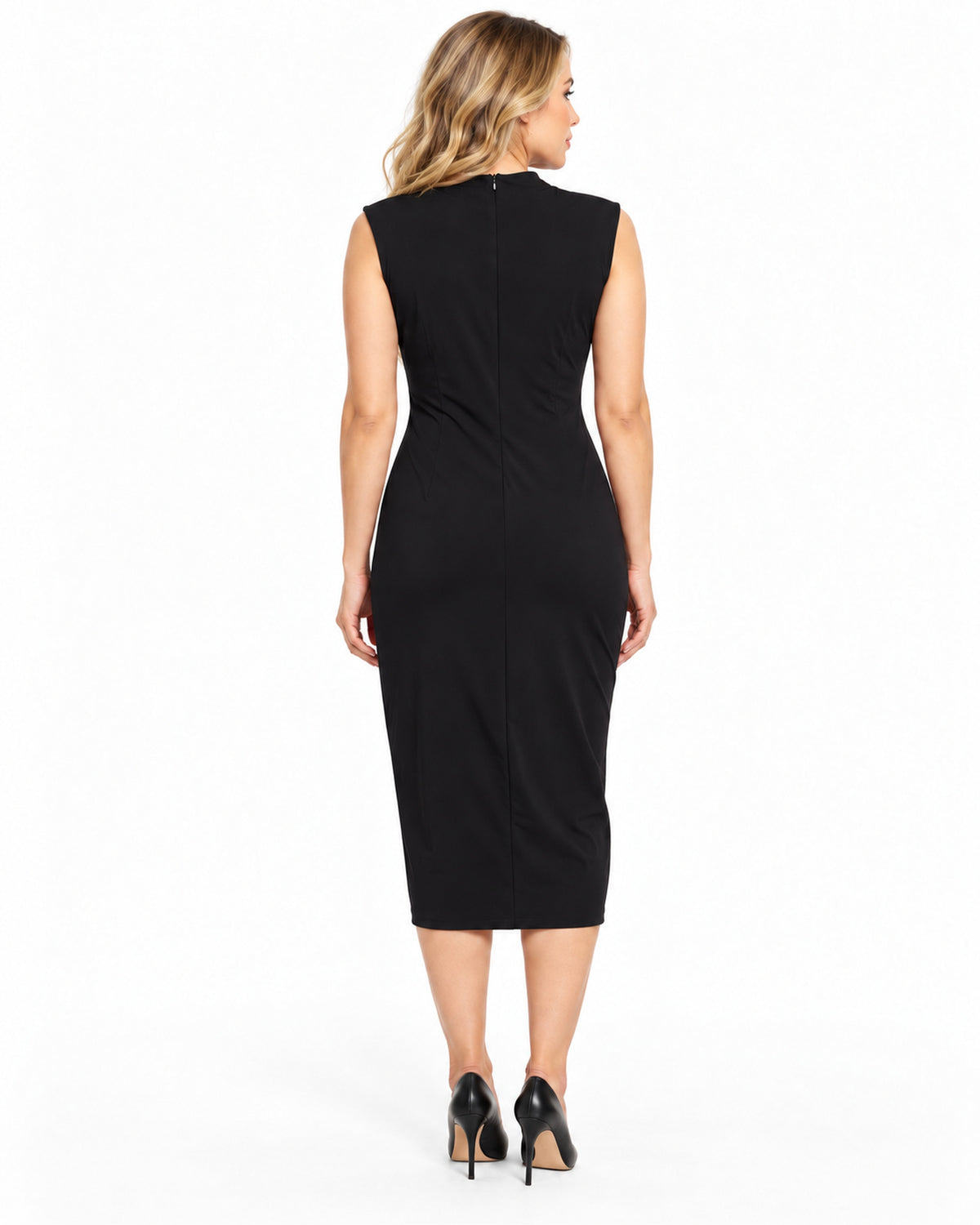 Vestido Midi Hebilla Dorada