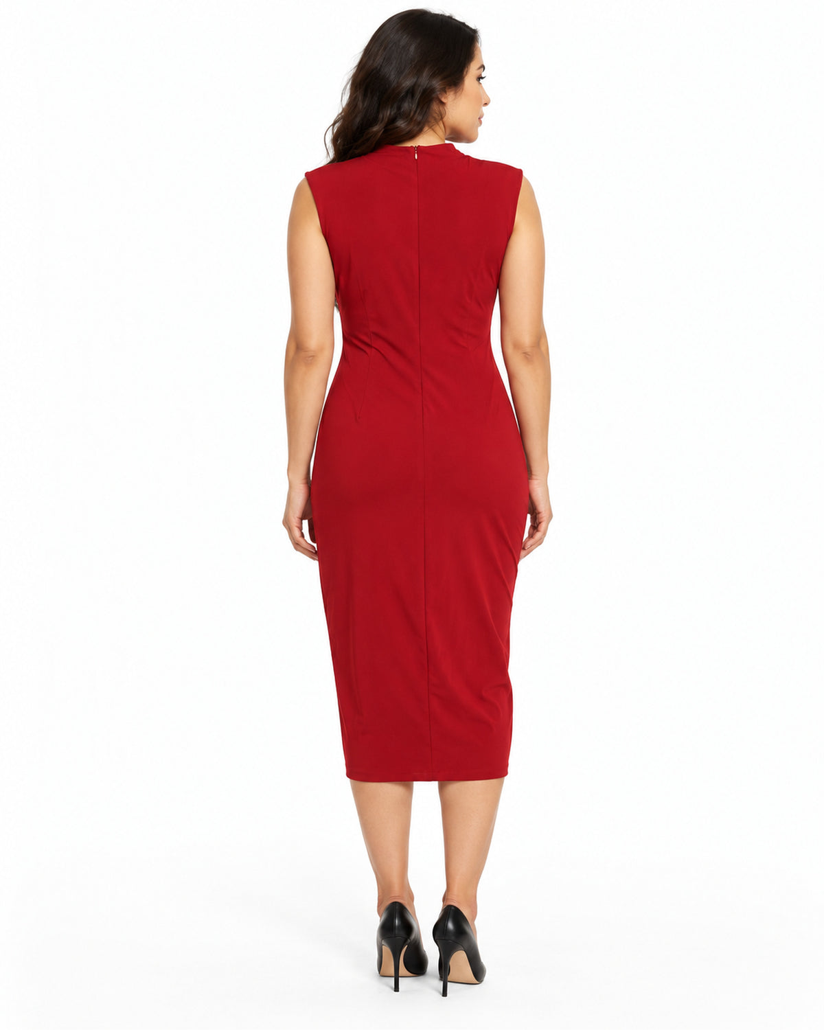 Vestido Midi Hebilla Dorada