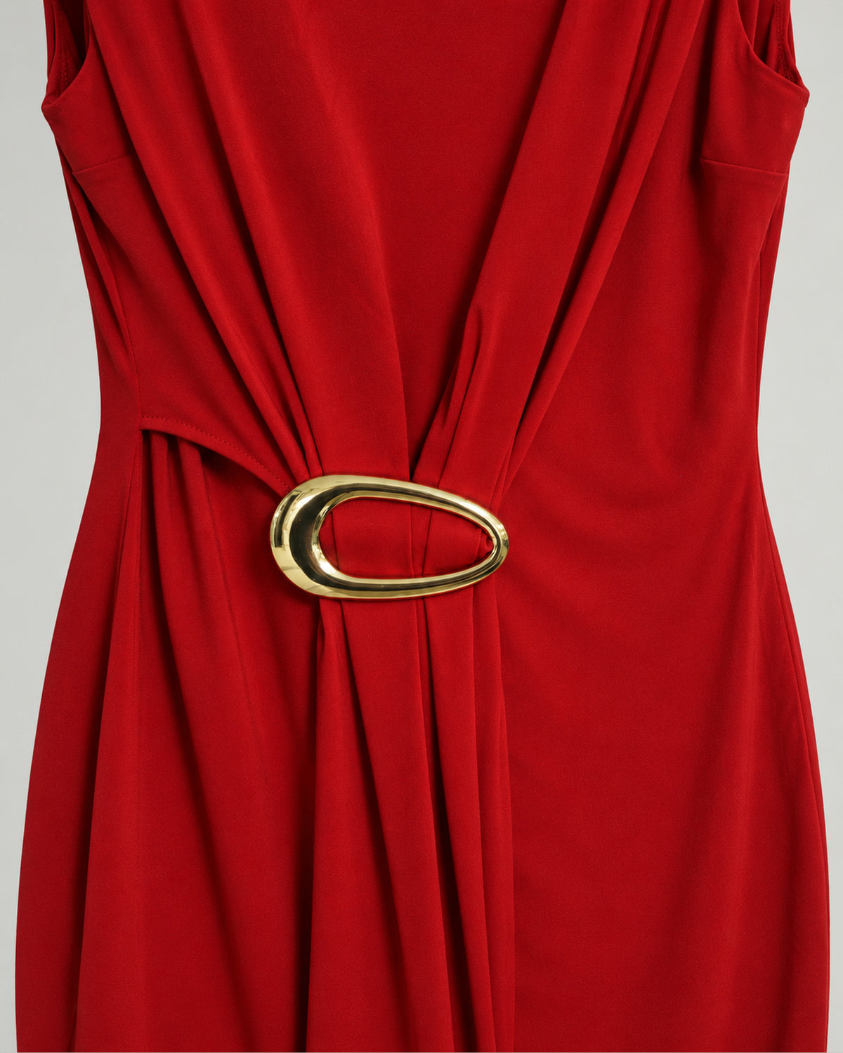 Vestido Midi Hebilla Dorada