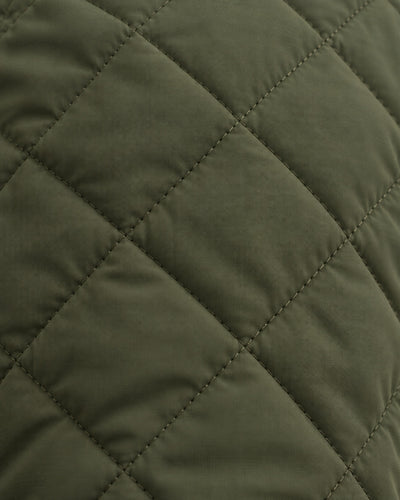 Chamarra Acolchada con Capucha Verde – detalle de tela