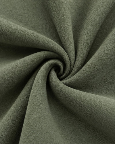 Chaleco Largo Solapa Olivo – detalle de la tela